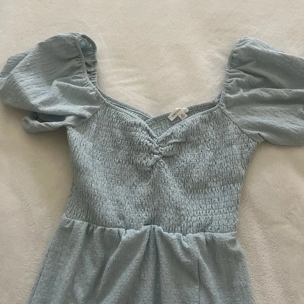 Blue Puff Sleeve Maxi Sundress - Picture 3 of 5